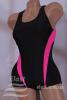 Kadın spor mayo Z.Five М8866 Pembe Detaylı Siyah toptan
